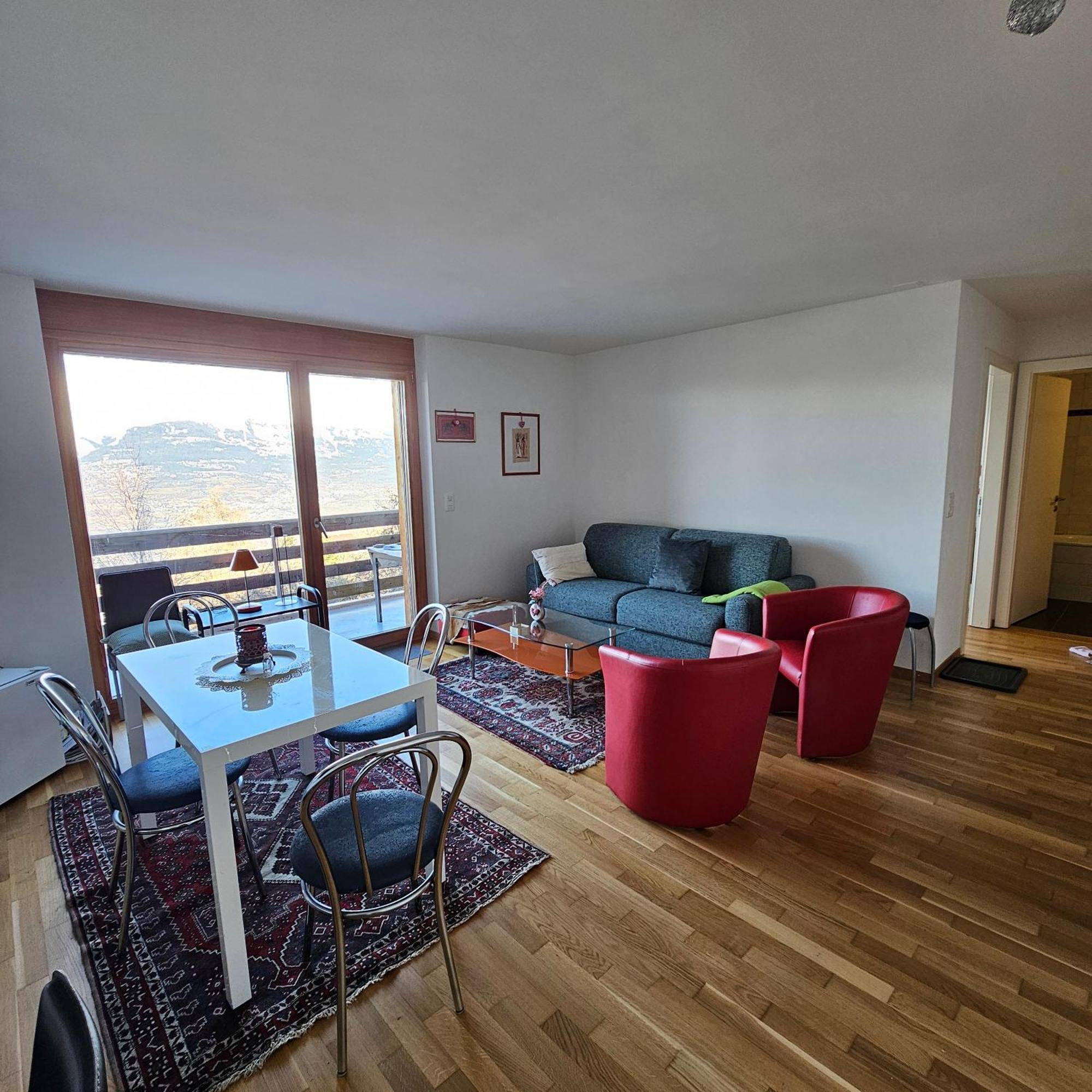 Appartement Meuble A Louer A Nax Dış mekan fotoğraf