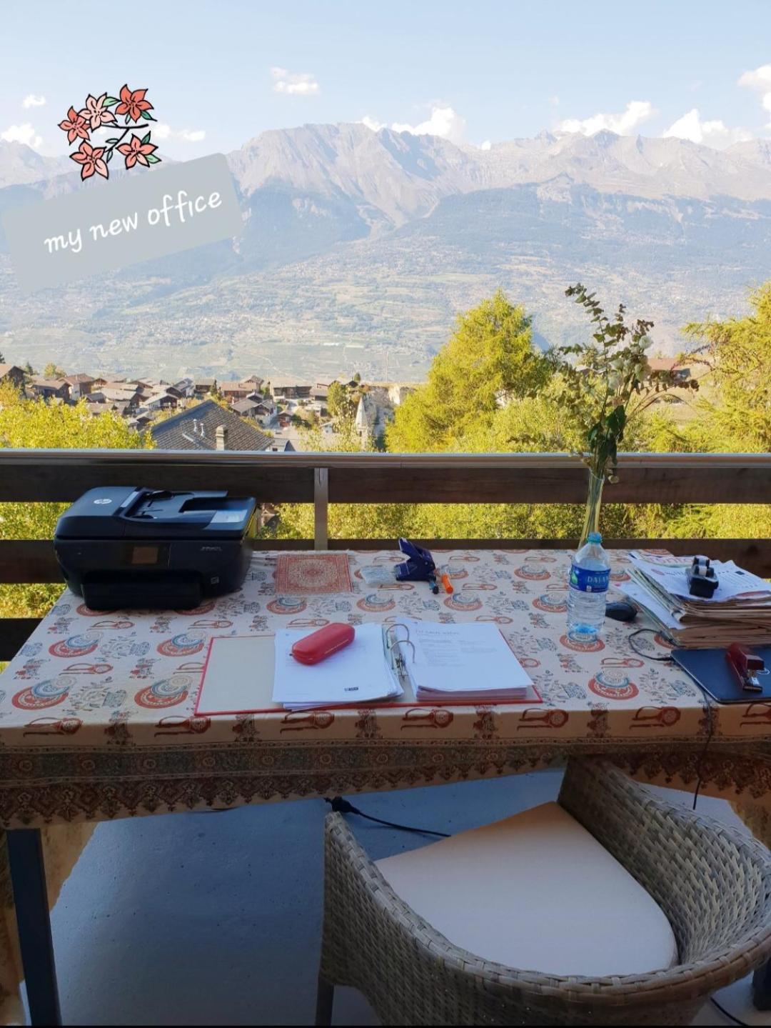 Appartement Meuble A Louer A Nax Dış mekan fotoğraf