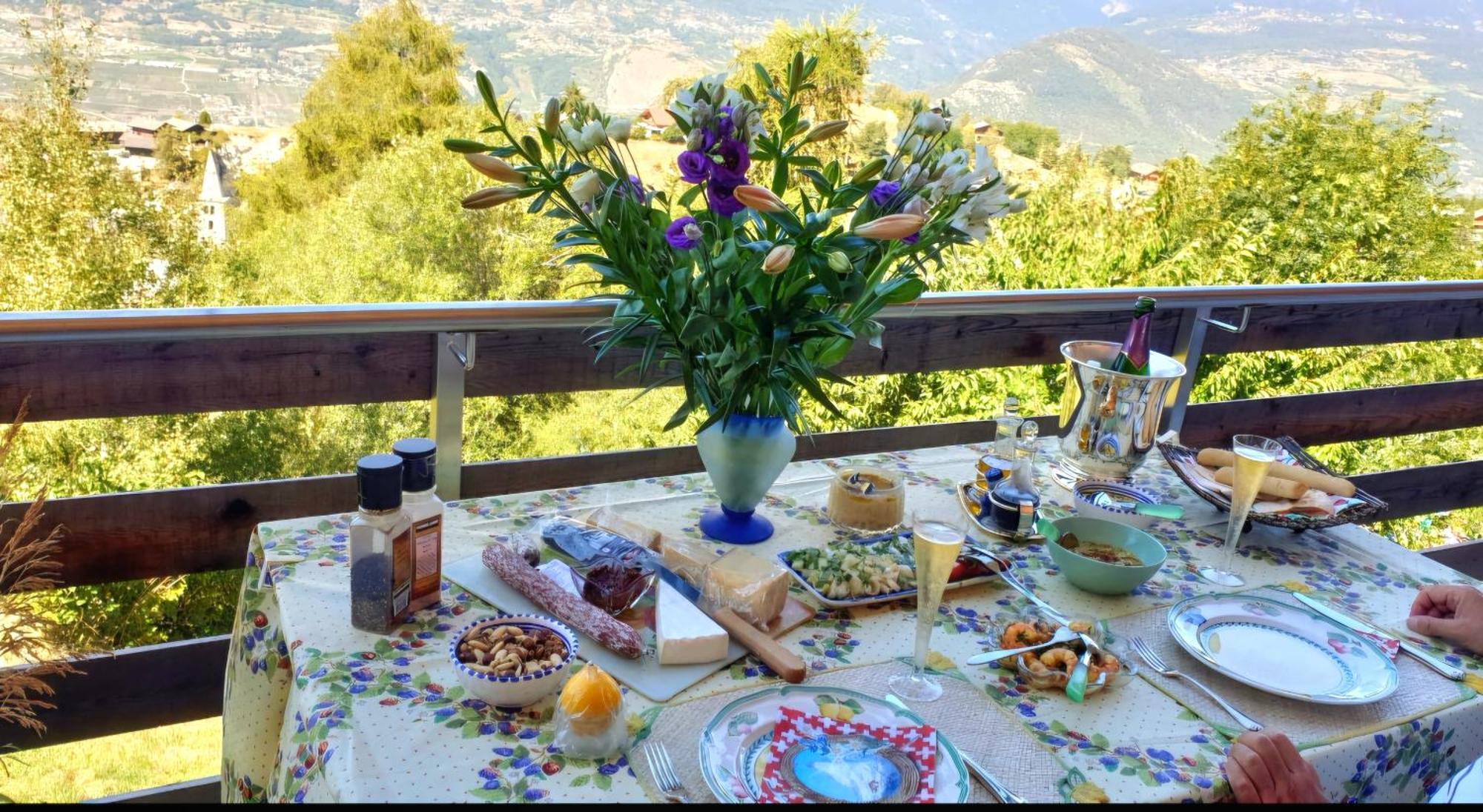 Appartement Meuble A Louer A Nax Dış mekan fotoğraf
